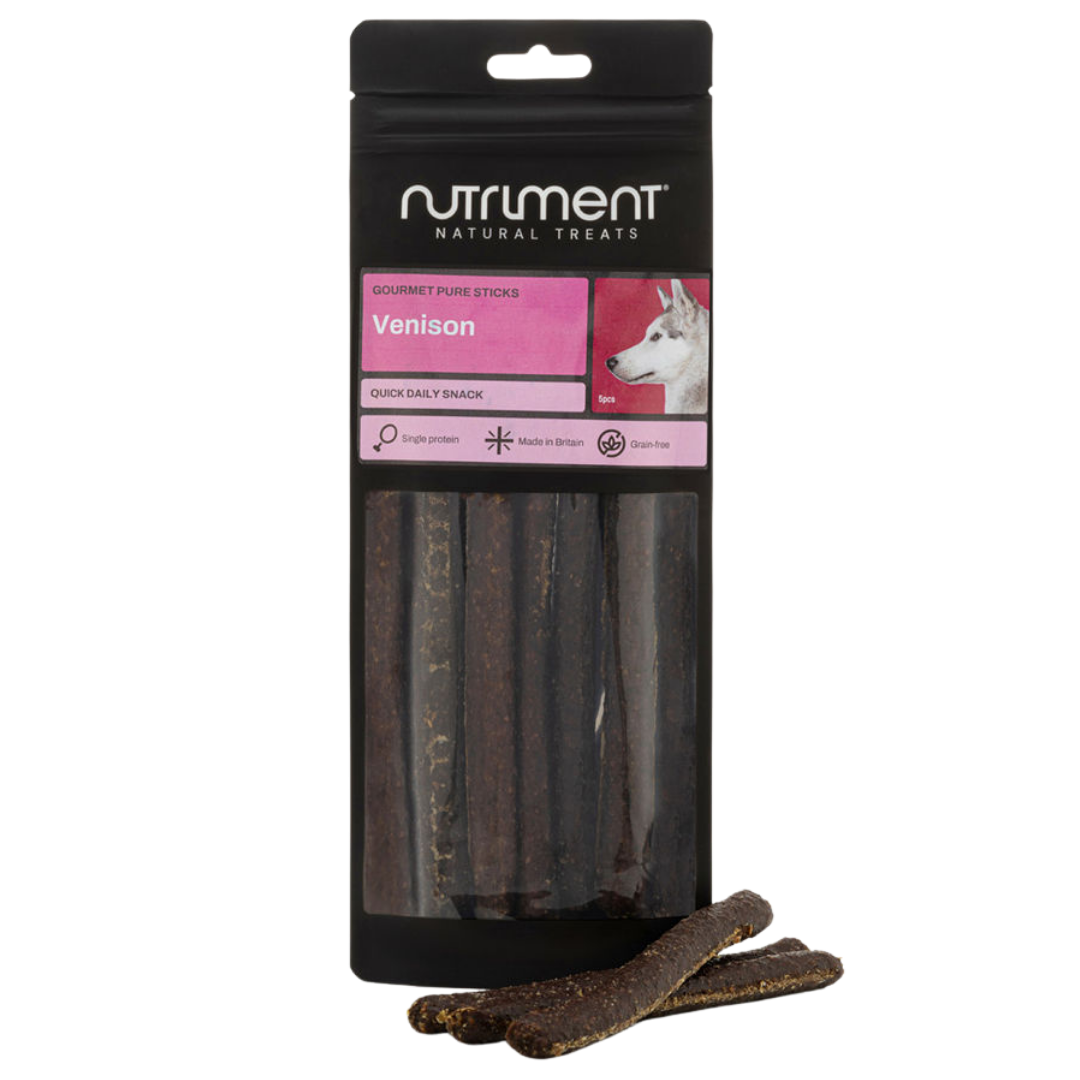 Nutriment Gourmet Pure Sticks Venison - Riistatikku koirille 100g
