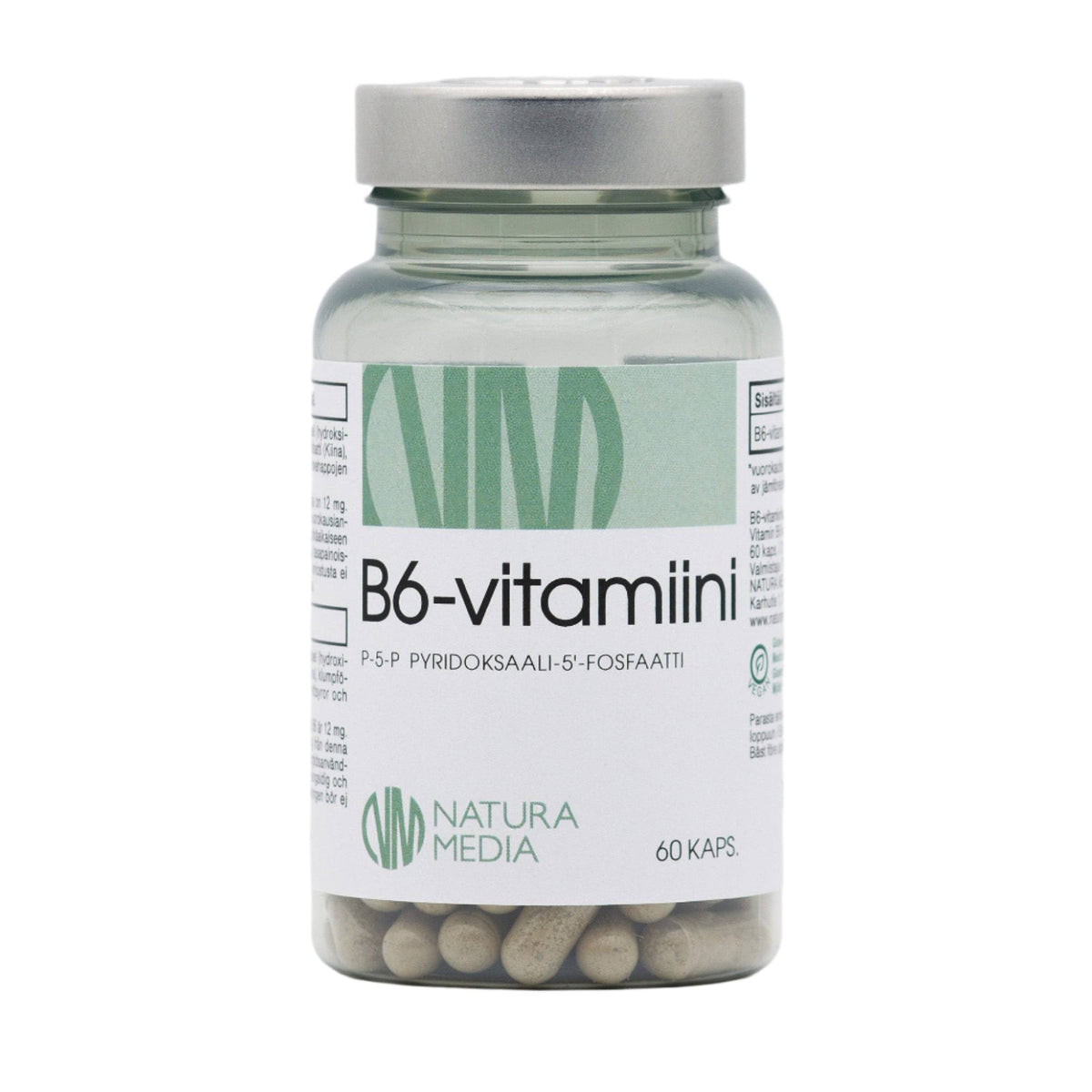 Natura Media B6 25 mg - B6-vitamiini 60 kaps.