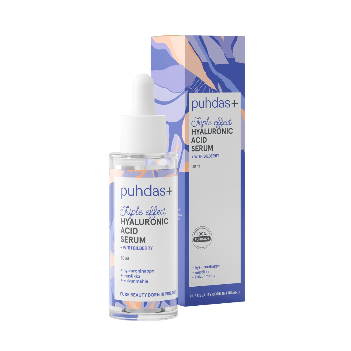 Puhdas+ Hyaluronihapposeerumi Mustikka 30 ml - Sinunapteekki.fi
