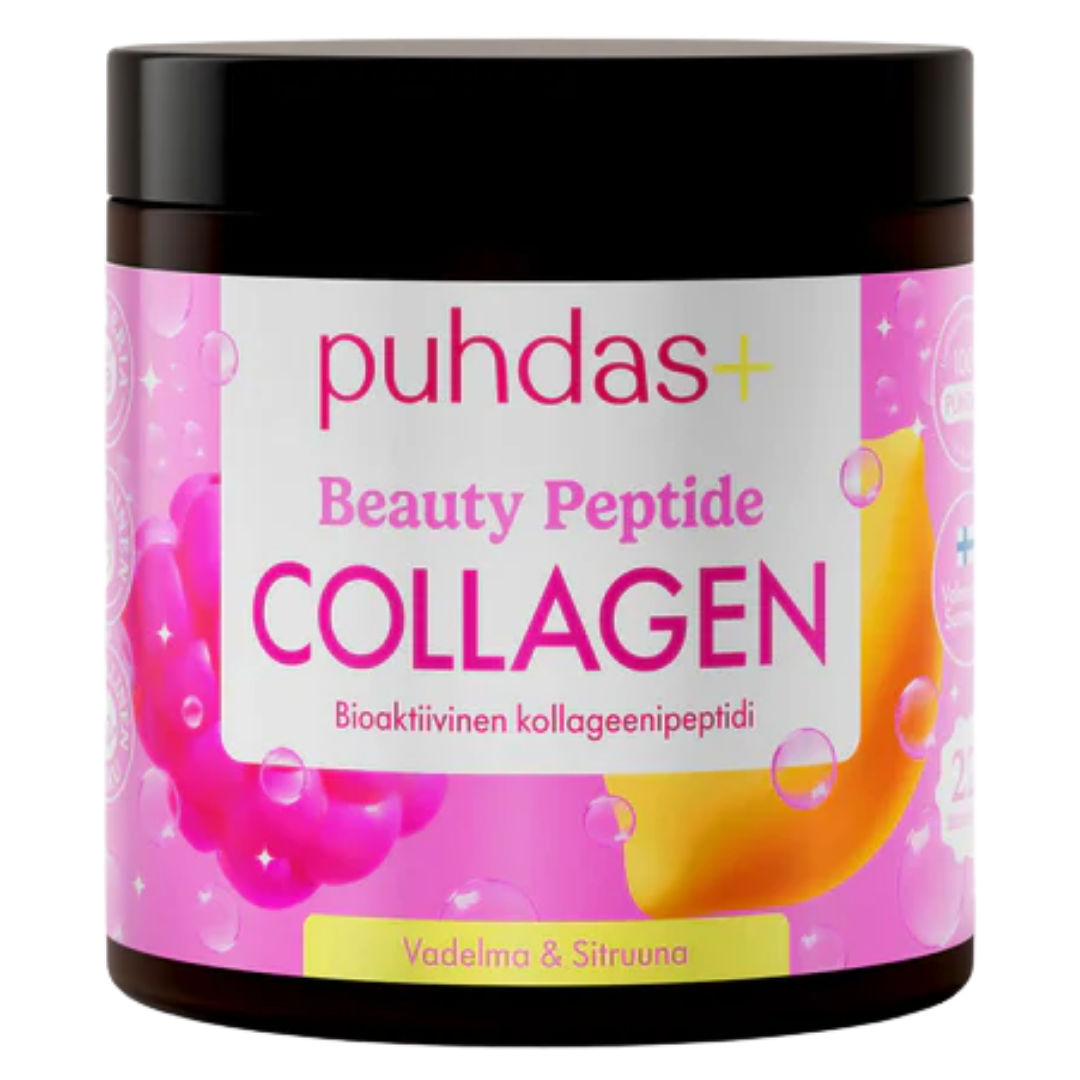 Puhdas+ Beauty Peptide Collagen - Vadelma & Sitruuna 80 g