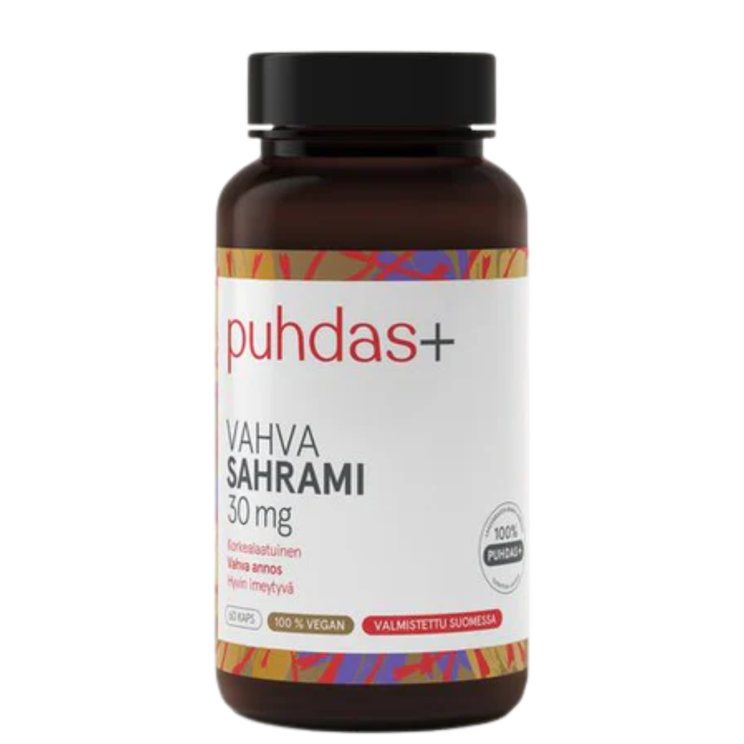 Puhdas+, vahva sahrami 30 mg, 60 kaps.