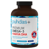 Puhdas+ Premium Omega-3 + Vahva DHA - Rasvahappovalmiste 120 kaps.