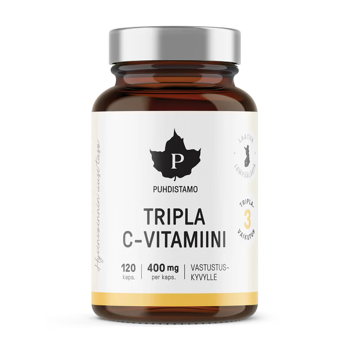 Puhdistamo Tripla C-vitamiini 400 mg 120 kaps.