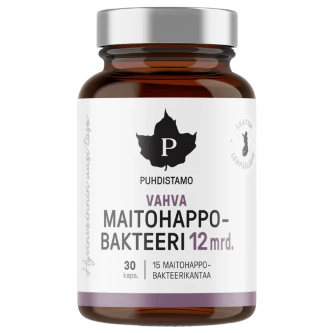 Puhdistamo Vahva Maitohappobakteeri 12 mrd. 30 kaps.