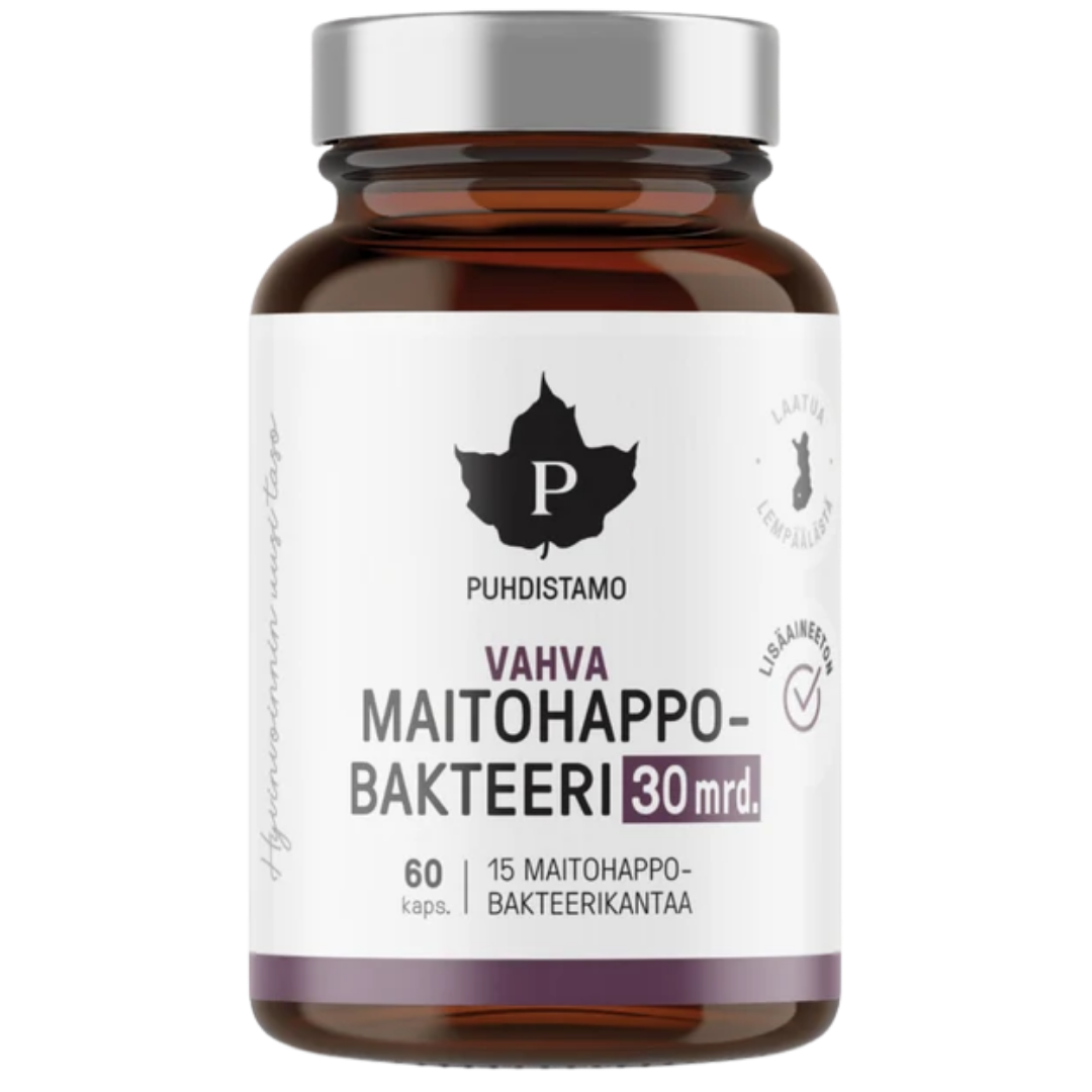 Puhdistamo Vahva Maitohappobakteeri 30 mrd. 60 kaps.