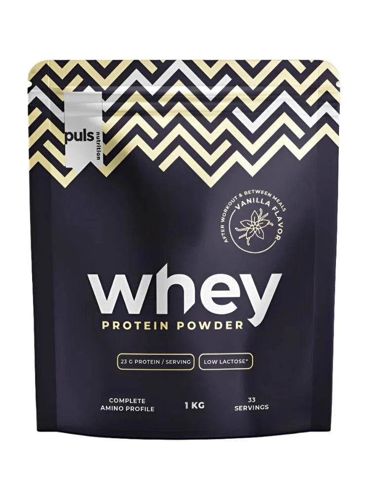 Puls Nutrition Whey Protein Powder - Hera Proteiini Vanilja 1 kg - Sinunapteekki.fi