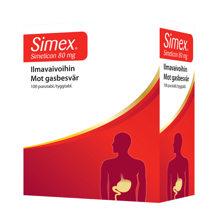 Simex 80 mg simeticon 100 purutabl.