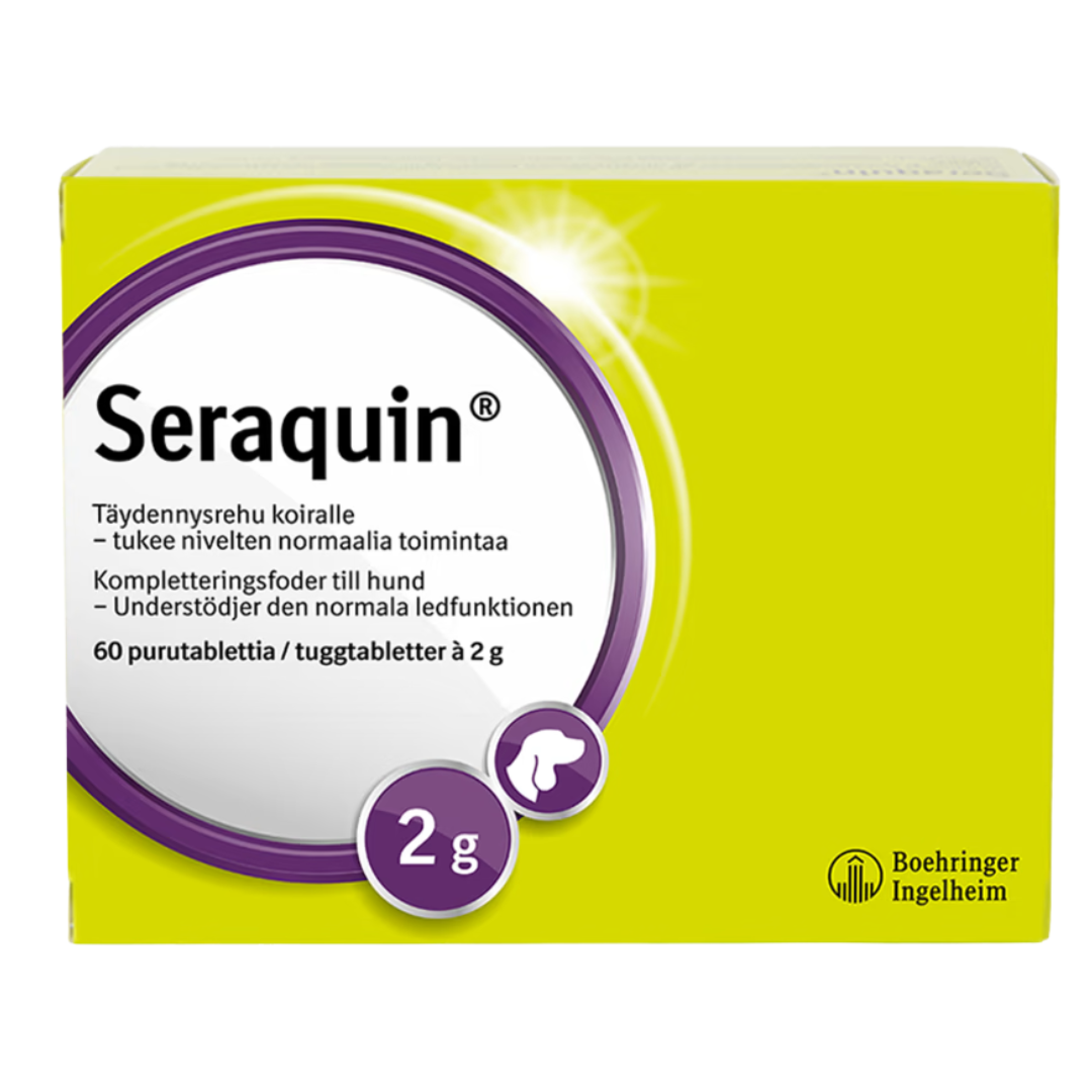 Seraquin, täydennysrehu koirille, 2 g, 60 tabl.