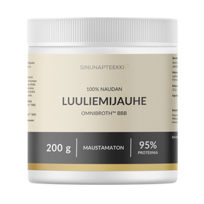 Sinunapteekin naudan luuliemijauhe 200 g, maustamaton, sinunapteekki.fi