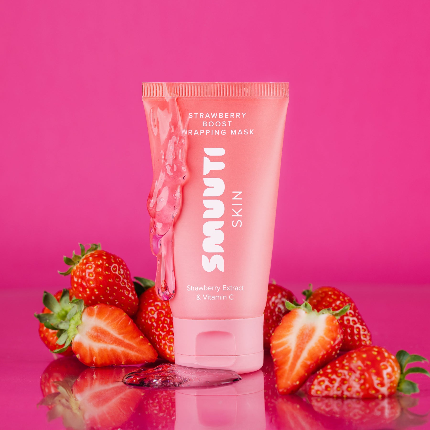 Smuuti Skin Strawberry Boost Wrapping Mask - Kasvonaamio 70 ml