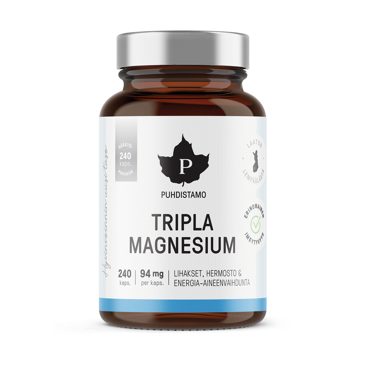 Puhdistamo Tripla Magnesium SÄÄSTÖPAKKAUS 240 kaps.