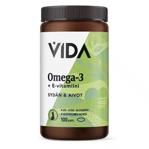 Vida Omega-3 + E-vitamiini 100 kaps.