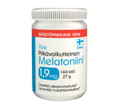 Vire Pitkävaikutteinen Melatoniini 1,9 mg 144 tabl. - SÄÄSTÖPAKKAUS - Päiväys 09/2024
