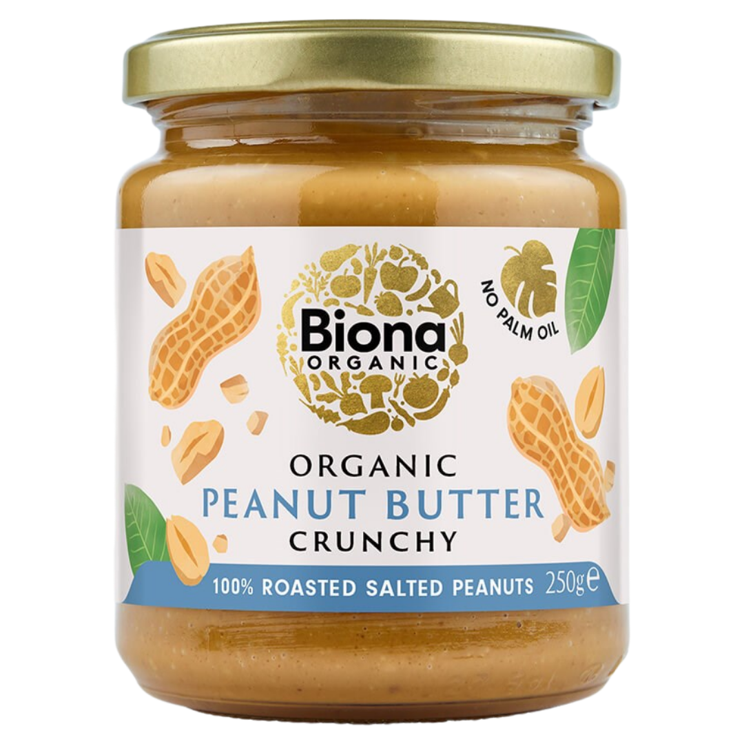 Biona Organic Peanut Butter Crunchy - Maapähkinävoi 250 g