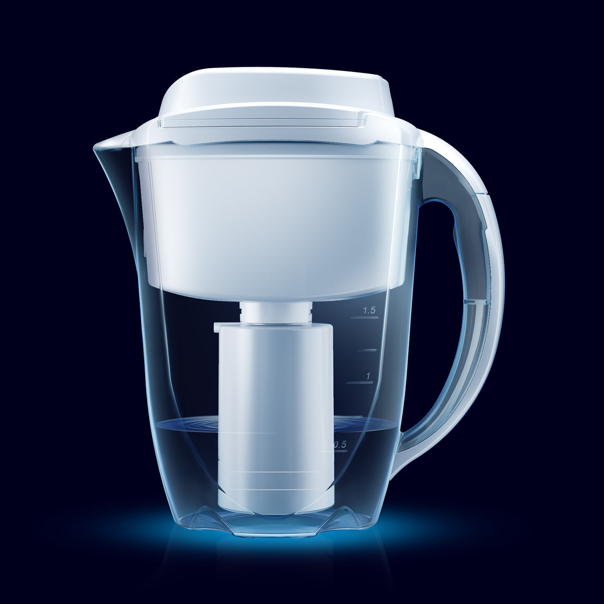 Aquaphor Water Filter Jug J.Shmidt 500 - Vedenpuhdistusjärjestelmä valkoinen