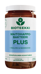 Bioteekki Maitohappobakteeri PLUS + Inuliini & Mannoosi 100 kaps.