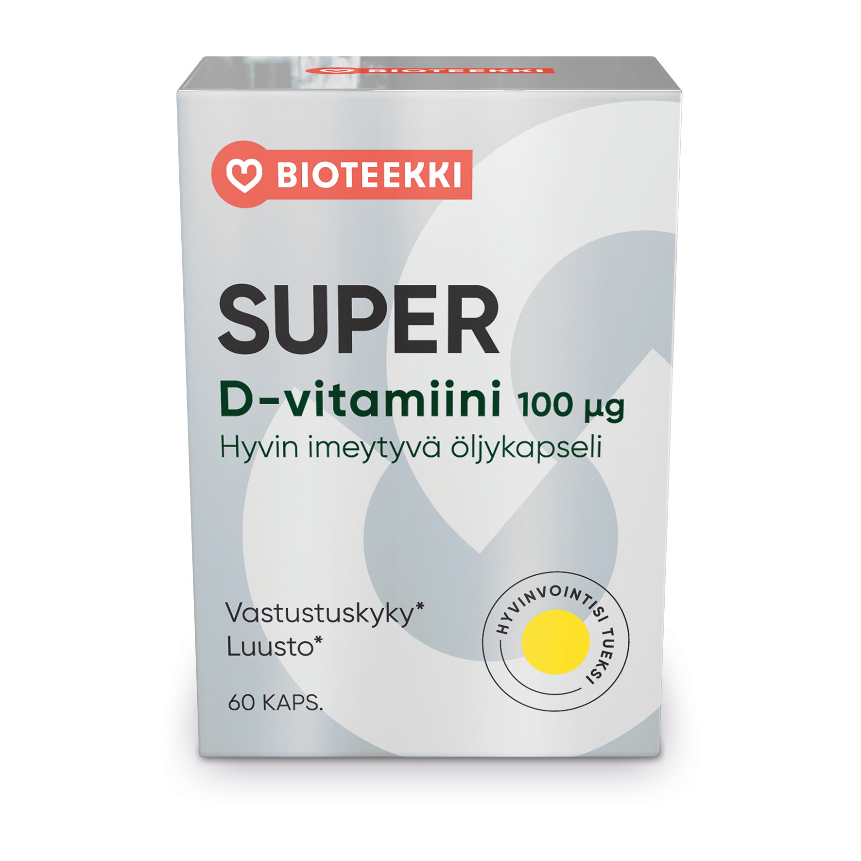 Bioteekin Super D-vitamiini 100 µg 60 kaps.