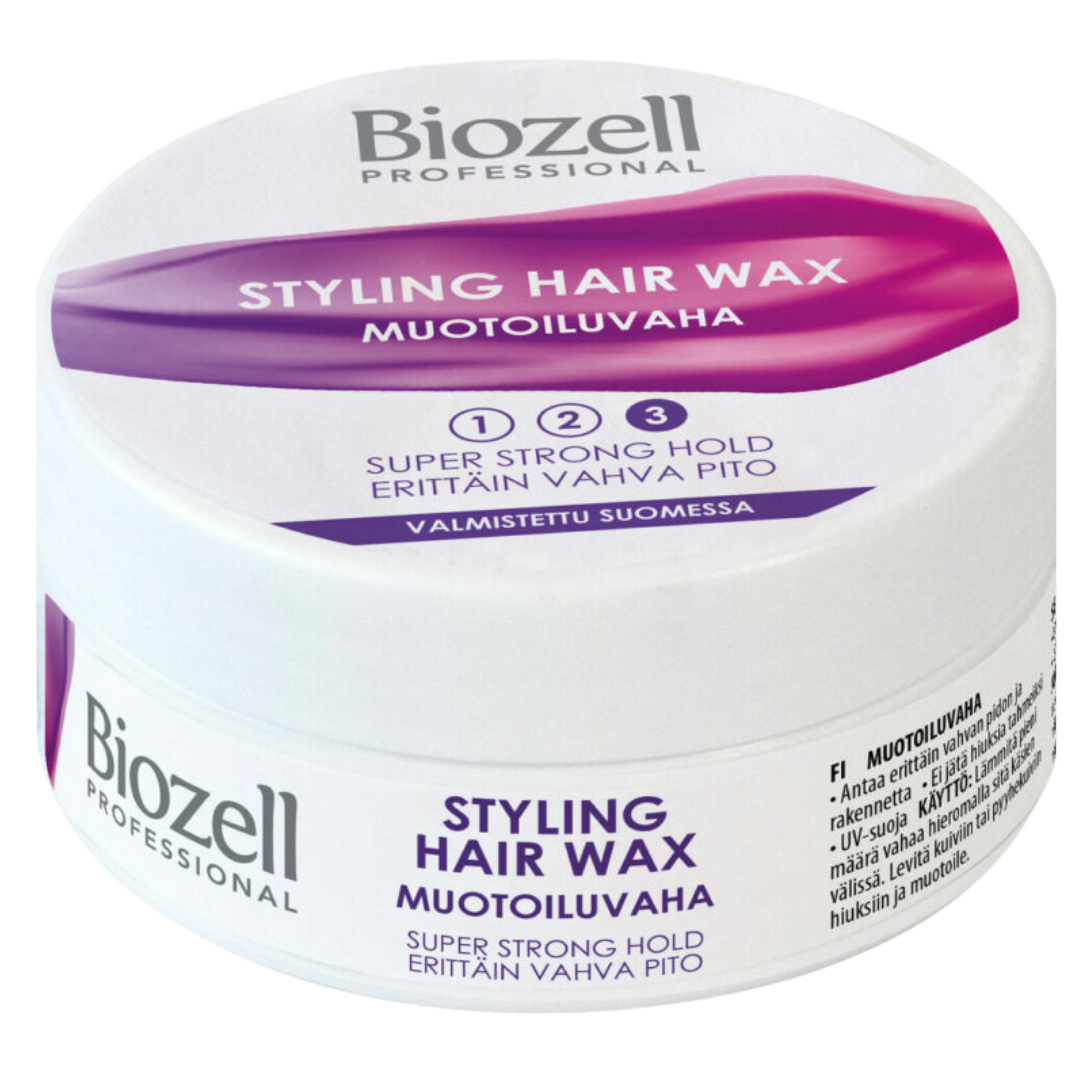 Biozell Professional Styling Hair Wax - Muotoiluvaha 100 g - Vahva pito