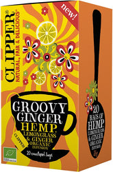 Clipper Groovy Ginger Hemp Lemongrass & Ginger - Yrttitee 20 teepussia