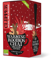 Clipper Warming Rooibos Chai - Kaneli ja inkivääri yrttitee 20 teepussia