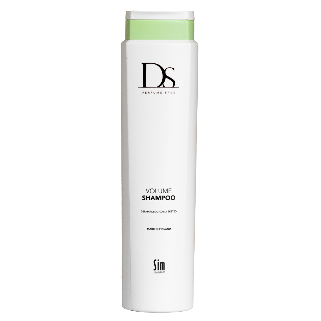 Hajusteeton DS Volume Shampoo kosteuttaa hiuksia ja antaa niille volyymia ja ilmavuutta