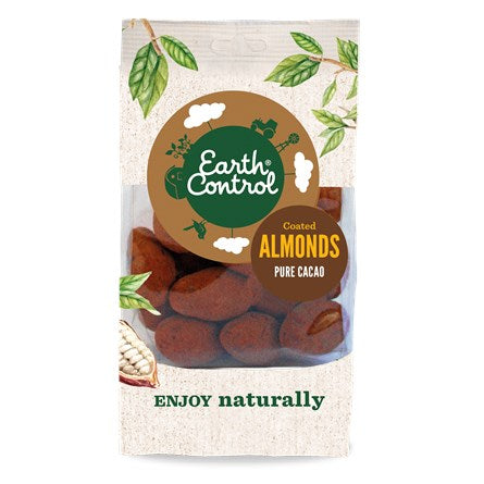 Earth Control Coated Almonds Chocolate & Cacao - Suklaakuorrutetut mantelit 150 g