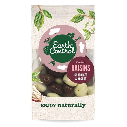 Earth Control Coated Raisins Chocolate & Yogurt - Suklaa-Jogurtti rusinat 150 g