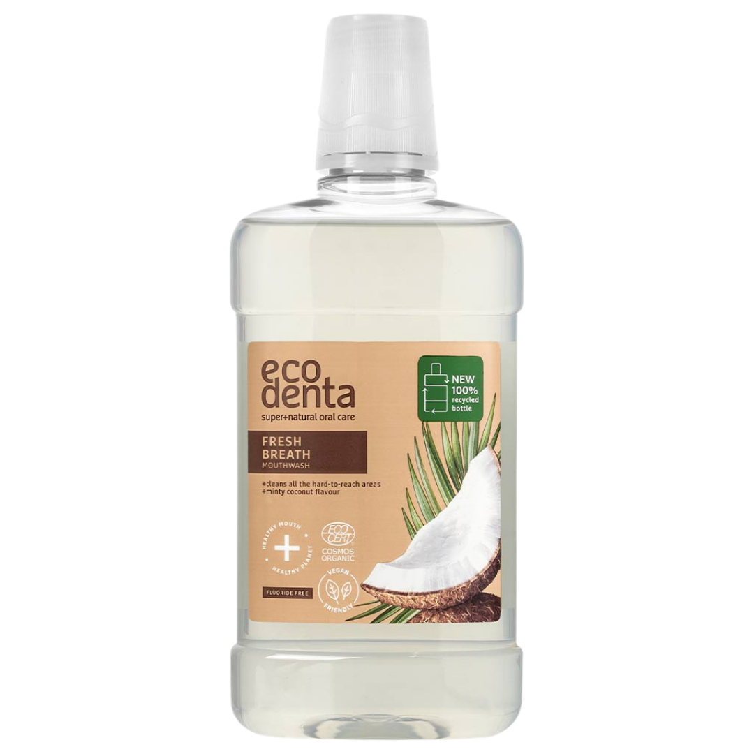 Ecodenta Fresh Breath Coconut Mouthwash - Raikastava suuvesi 500 ml - Sinunapteekki.fi