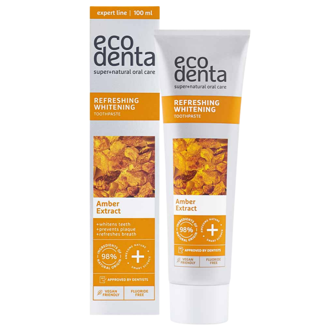 Ecodenta Amber Refreshing Whitening Toothpaste - Valkaiseva hammastahna 100 ml - Sinunapteekki.fi
