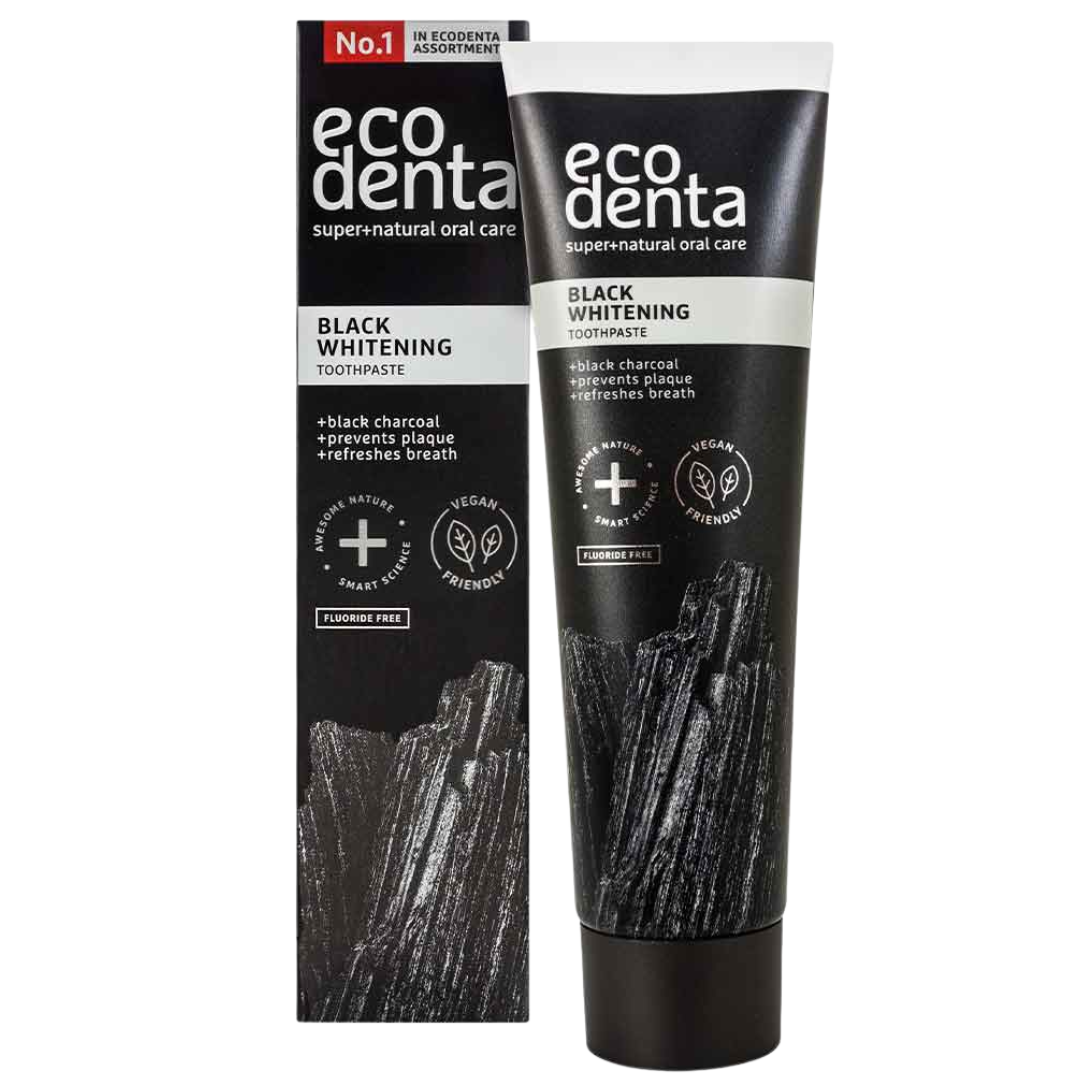 Ecodenta Black Whitening - Valkaiseva hiilihammastahna