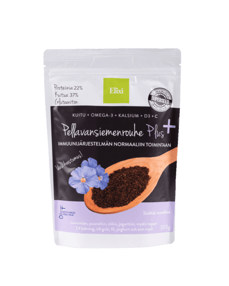 Elixi Pellavansiemenrouhe Plus+ 300 g