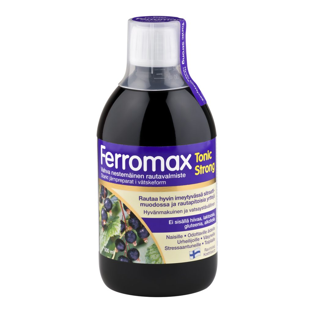 Ferromax Tonic Strong - Vahva nestemäinen rautavalmiste 500 ml - poistuu