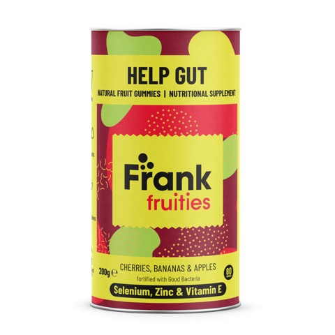 Frank Fruities Help Gut - Maitohappobakteeri - E-vitamiini-sinkki-seleeni 80 kpl