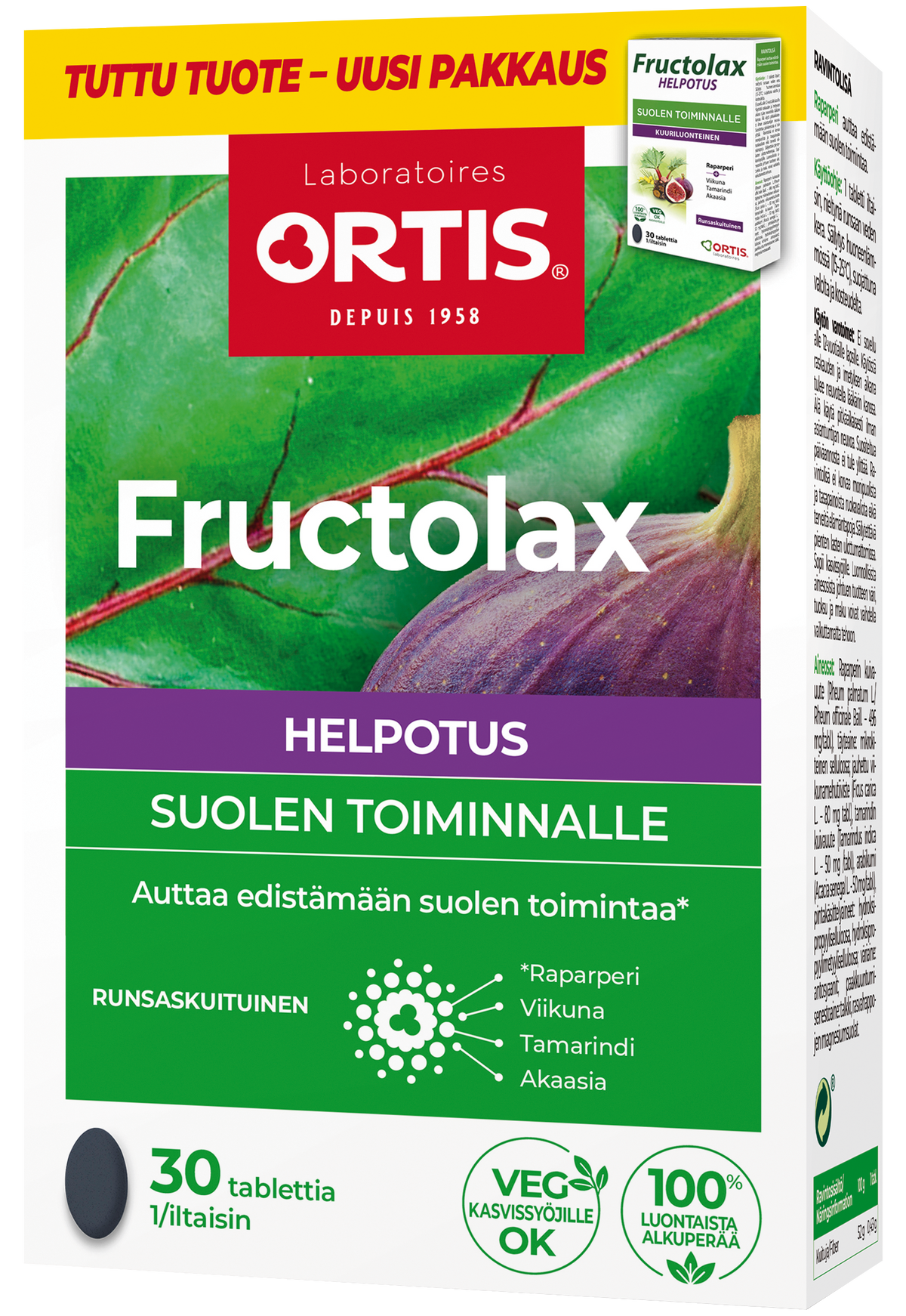 Fructolax Helpotus - Suolen toiminnalle 30 tabl.