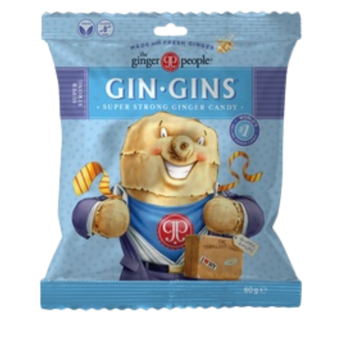 Gin Gins Super Strong Ginger Candy - Inkiväärimakeinen 60 g