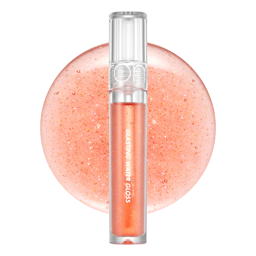 Rom&nd Glasting Water Gloss - Huulikiilto 01 Sanho Crush 4,3 g oranssihtava glitter huulikiilto