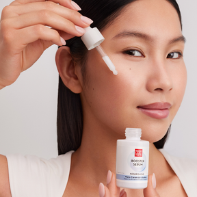 Hada Labo Tokyo Nourishing Booster Serum -kasvoseerumi on suunniteltu erityisesti vahvistamaan ihon suojamuuria ja ehkäisemään kosteuden haihtumista.