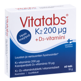 Vitatabs k2 200 µg + D3-vitamiini 60 tabl.