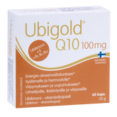 Ubigold Q10 100 mg - Ubikinoni-vitamiinikapseli 60 kaps. - Sinunapteekki.fi