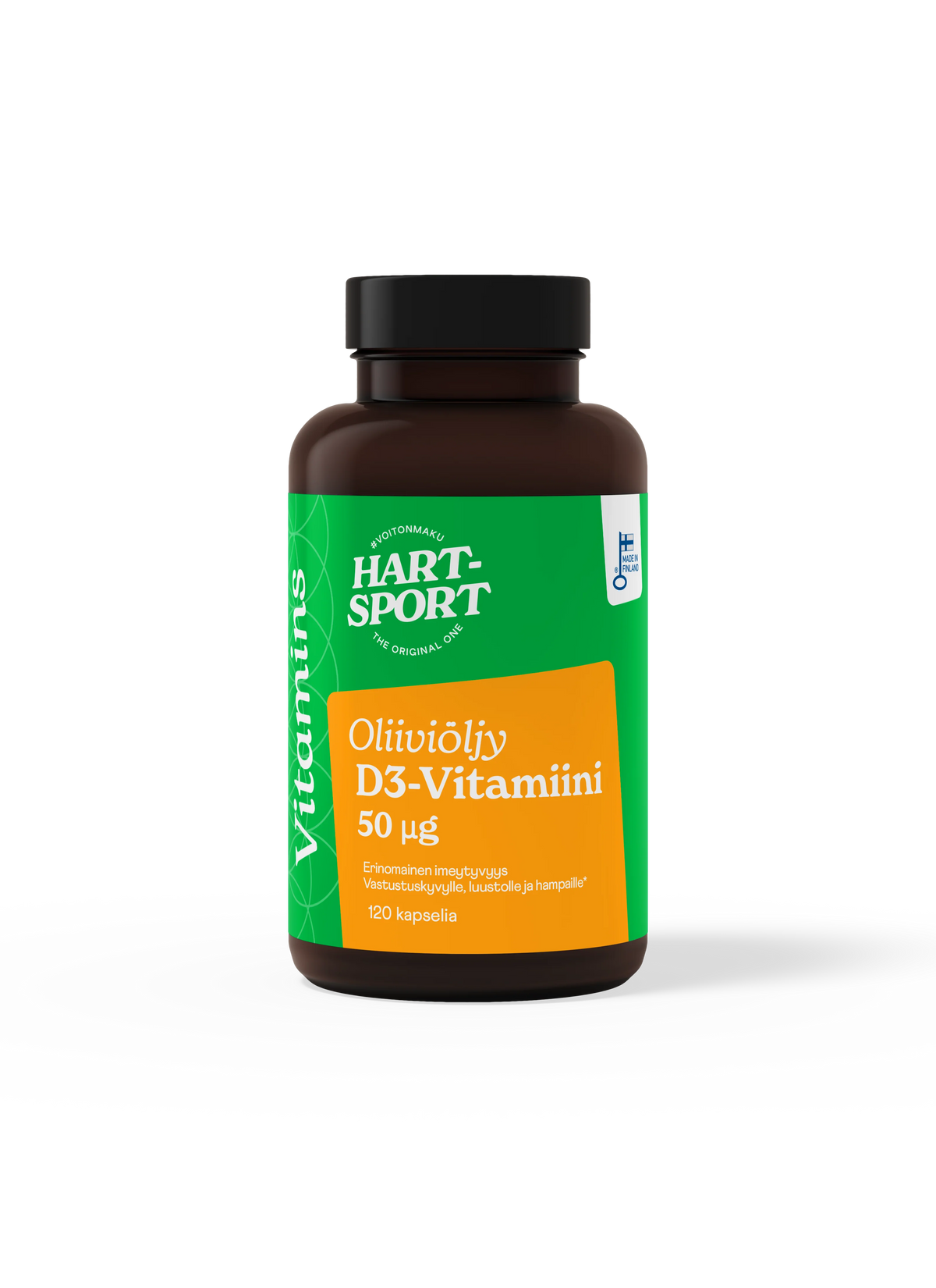 Hart-Sport Oliiviöljy D3-Vitamiini 50µg 120 kaps.
