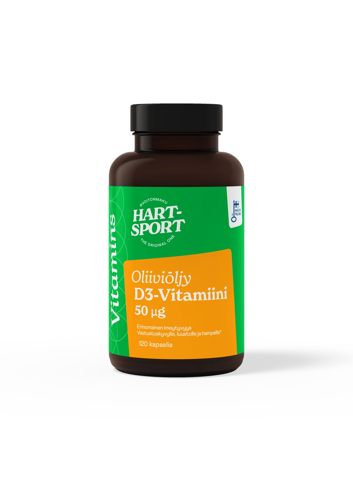 Hart-Sport Oliiviöljy D3-Vitamiini 50 µg 120 kaps. - erä - Päiväys 06/2025