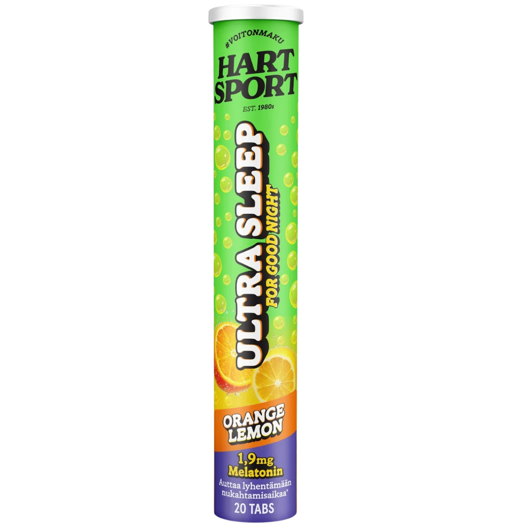 Hart-Sport Ultra Sleep - Melatoniini Appelsiini & Sitruuna 20 poretabl.
