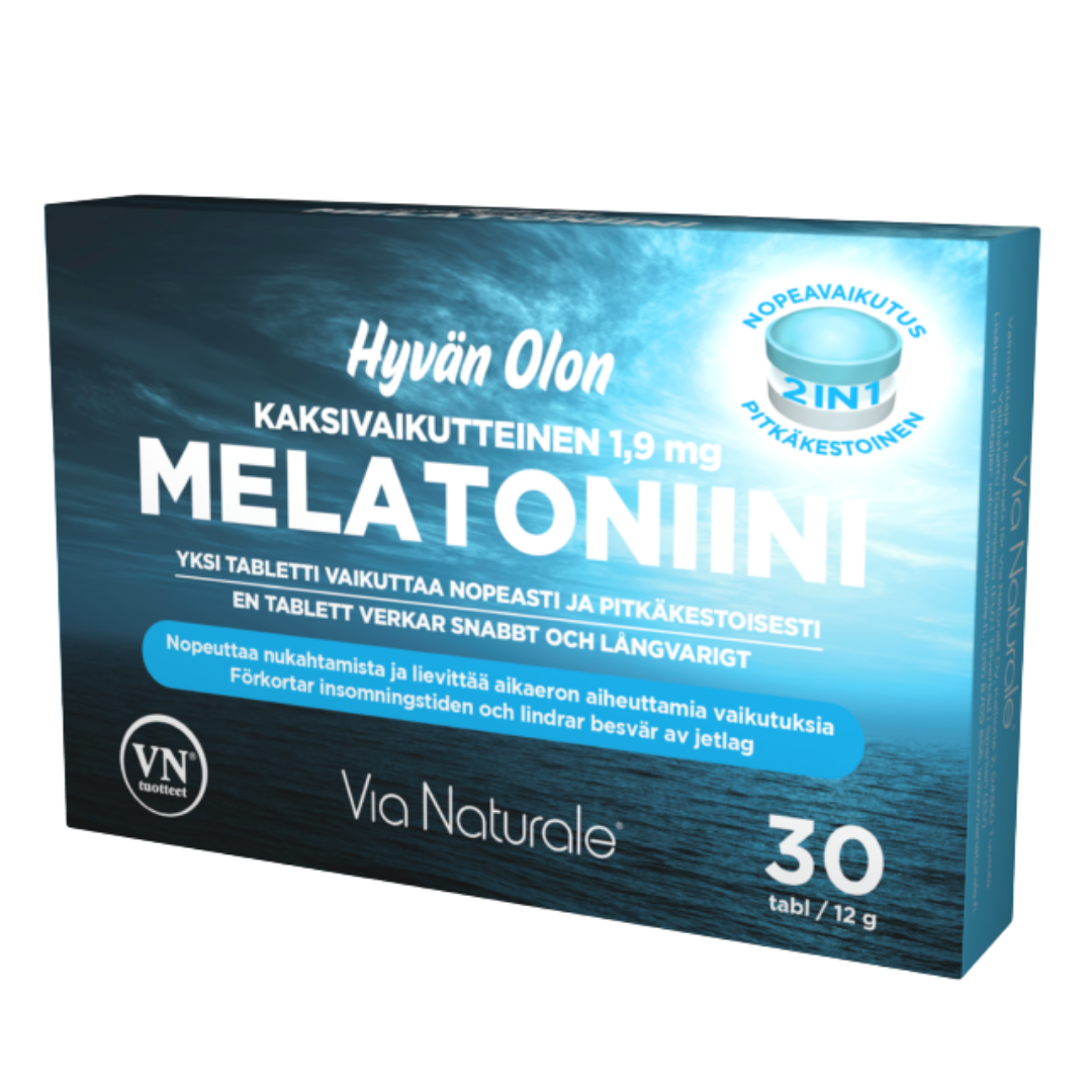 Hyvän Olon Melatoniini 1,9 mg - Kaksivaikutteinen 30 tabl.