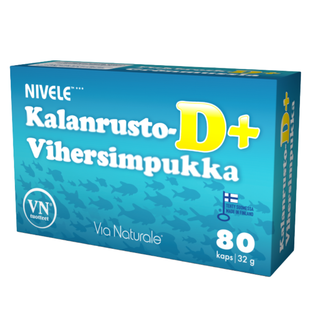 Nivele Kalanrusto-Vihersimpukka D+ 80 kaps.