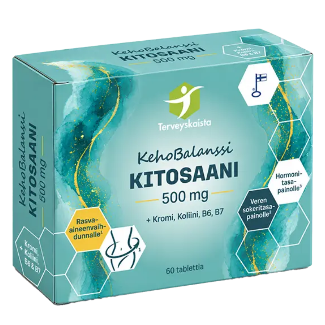 Terveyskaista KehoBalanssi Vahva Kitosaani 500 mg 60 tabl.