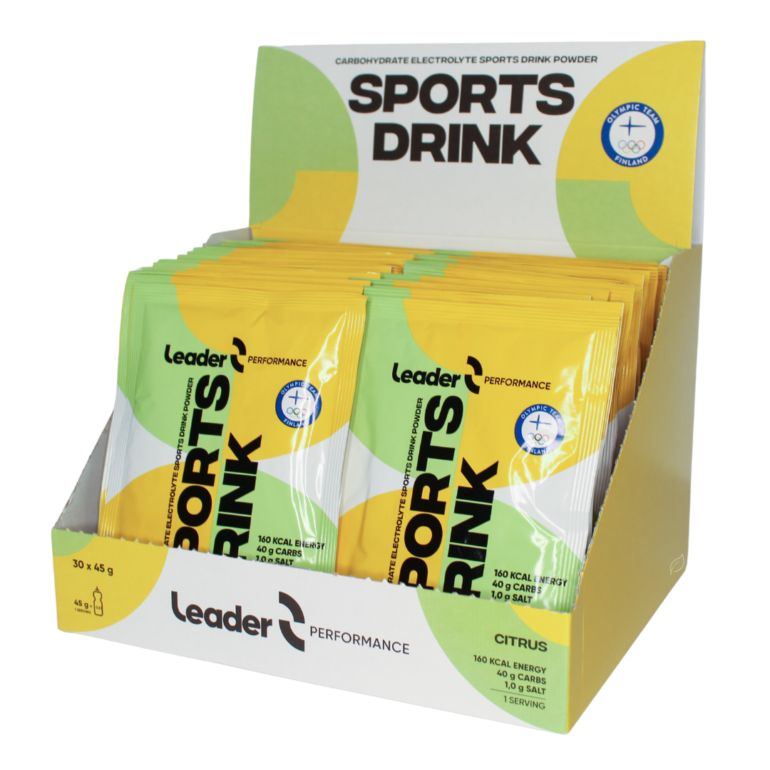 Leader Performance Sports Drink - Urheilujuomajauhe Citrus 30 x 45 g TUKKUPAKKAUS