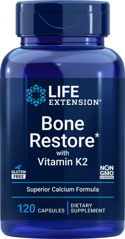 Life Extension Bone Restore with Vitamin K2 120 kaps. - erä
