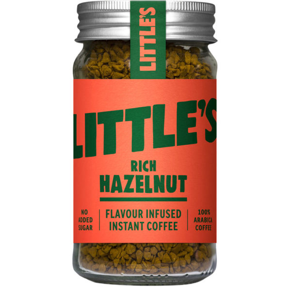 Little's Rich Hazelnut Flavour Instant Coffee - Hasselpähkinän makuinen pikakahvi 50 g - erä