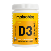 Makrobios D3-vitamiini 50 µg + ksylitolia 150 purutablettia