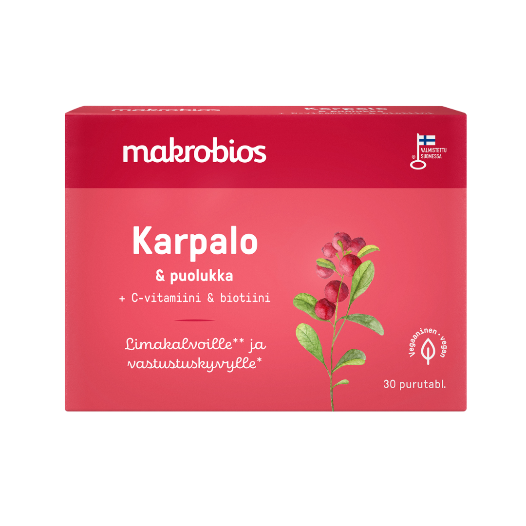 Makrobios Karpalo & Puolukka 30 purutabl.